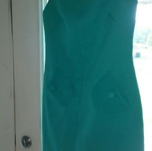 Aqua Dress with built in slip